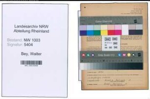 Entnazifizierung Walter Vom Bey , geb. 17.07.1907 (Landwirt)