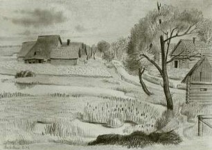Landschaft mit Häusern