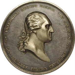 König Friedrich August I. - 50-jähriges Regierungsjubiläum, gewidmet von der Leipziger Kaufmannschaft