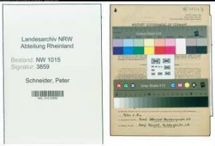 Entnazifizierung Peter Schneider , geb. 19.11.1895 (Arbeiter)