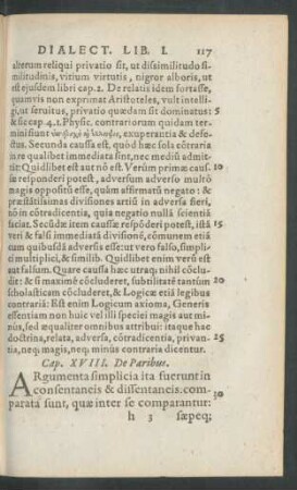 Cap. XVIII. De Paribus.