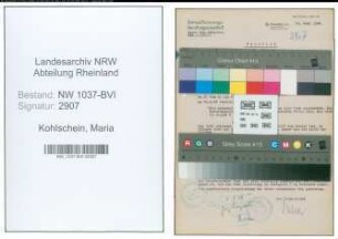 Entnazifizierung Maria Kohlschein , geb. 01.07.1892 (Berufsberaterin)