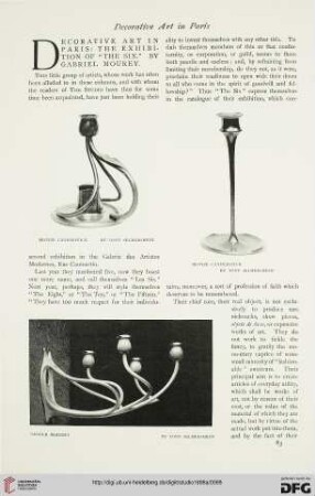 13: Decorative art in Paris : the exhibition of "The Six"