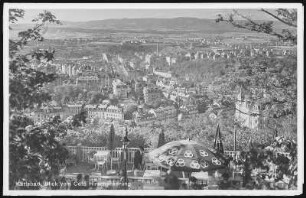 Karlsbad. Blick auf Karlsbad vom Café Hirschensprung