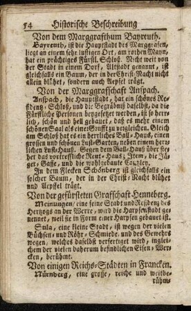 Von der Marggrafschaft Anspach.