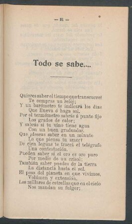 Todo se sabe...