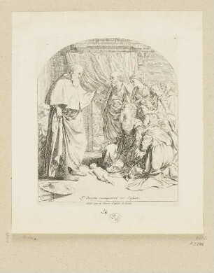 Saint Jerome ressurcitant un enfant, Blatt 24 der Folge "Unschuldige Täuschungen"