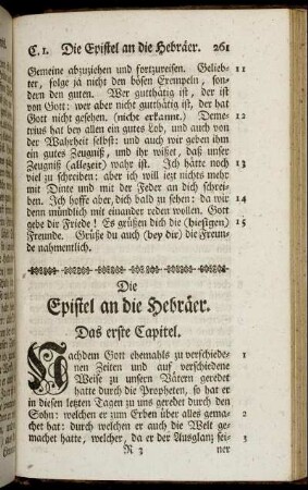 Die Epistel an die Hebräer.