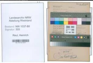 Entnazifizierung Heinrich Reul , geb. 18.07.1889 (Direktor)