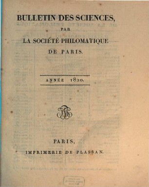 Bulletin. 1820