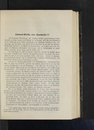 Südwest-Afrika eine Sandwüste??