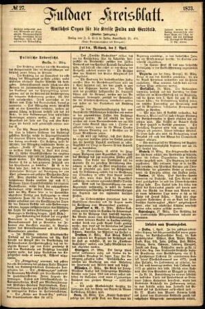 Ausgabe vom Mittwoch, den 02. April 1873.