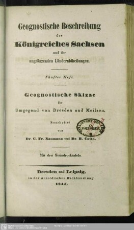 5: Geognostische Skizze der Umgegend von Dresden und Meissen