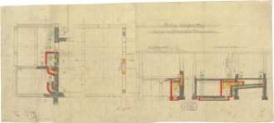 Pfann, Paul; München - Mittersendling, Zielstattstr.; Neue Schießstätte - Heizung des Vestibüls u. Treppenhaus (Schnitt)
