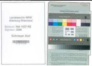 Entnazifizierung Kurt Eichmeyer , geb. 13.10.1908 (Studienrat)