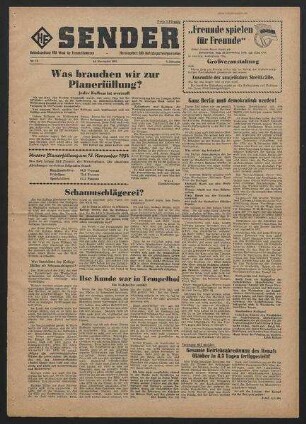 Betriebszeitung 'WF-Sender', Nr.41/1954 (18. November 1954)