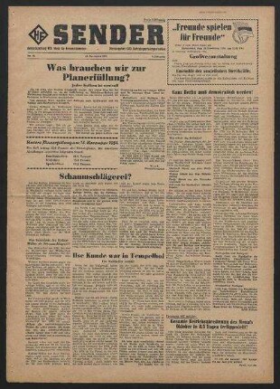 Betriebszeitung 'WF-Sender', Nr.41/1954 (18. November 1954)