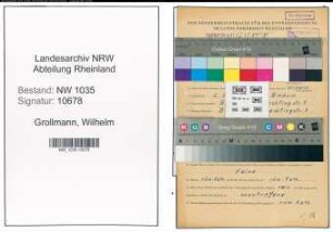 Entnazifizierung Wilhelm Grollmann , geb. 02.05.1907 (Hauer)