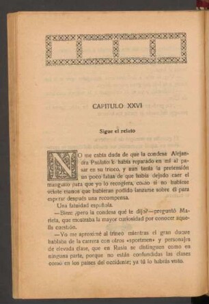 Capítulo XXVI - Sigue el relato