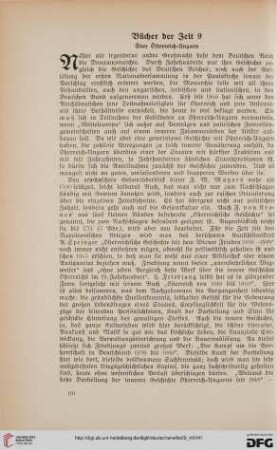 29: Bücher der Zeit, 9 : über Österreich-Ungarn