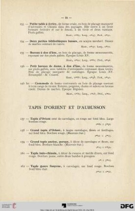 Tapis d'orient et d'aubusson (Nr. 157-168)
