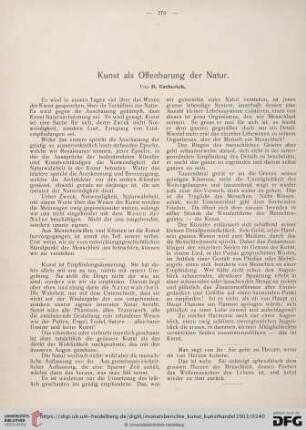 3: Kunst als Offenbarung der Natur, 1