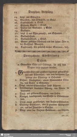 Dreyzehnte Abtheilung. Eisen