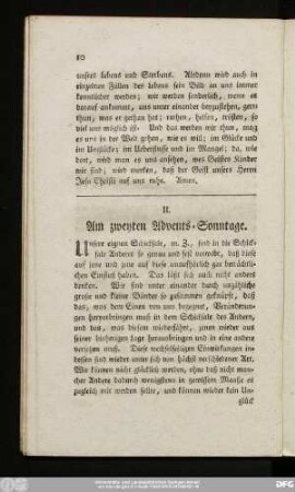 II. Am zweyten Advents-Sonntage.