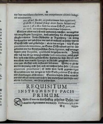 Requisitum Instrumenti Pacis Primum