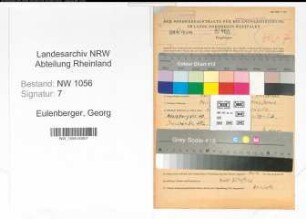 Entnazifizierung Georg Eulenberger , geb. 24.12.1911 (Angestellter)