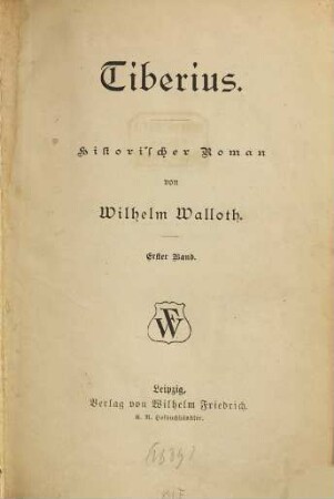Tiberius : Historischer Roman, 1