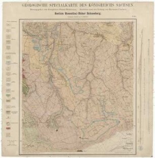 Sektion 103 : Rosenthal und Hoher Schneeberg (Děčínský Sněžník), 1888