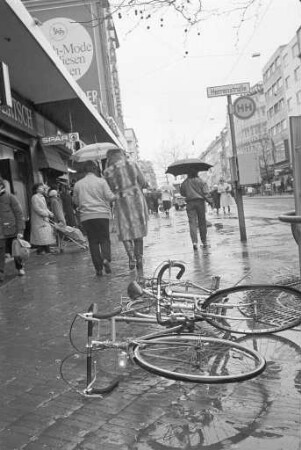 Regenwetter in der Innenstadt