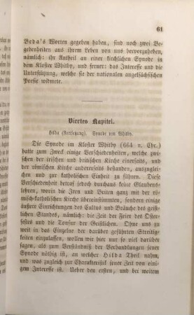 Viertes Kapitel. Hilda (Fortsetzung). Synode von Whitby.