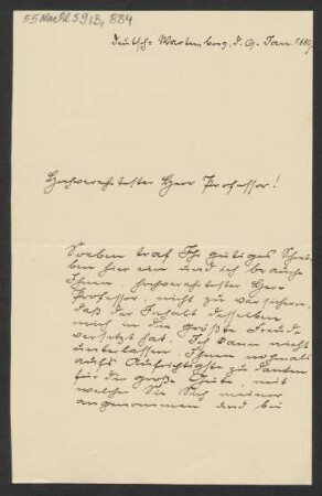 Brief an Woldemar Bargiel : 09.01.1889