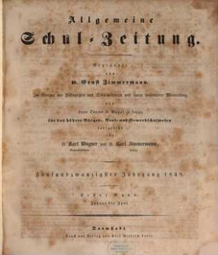 Allgemeine Schulzeitung. 25. 1848