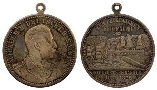 Kiel: Medaille auf die Feier zur Eröffnung des Nord-Ostsee-Kanals, 18. - 22. Juni 1895