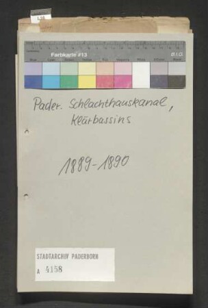 Pader. Schlachthauskanal, Klärbassins