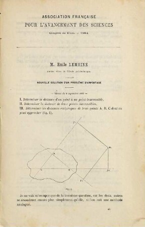 (Opuscules géométriques), [9]. Nouvelle solution d'un problème d'arpentage