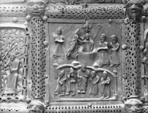 Linker Flügel — Taufe Christi; Christus und die Ehebrecherin