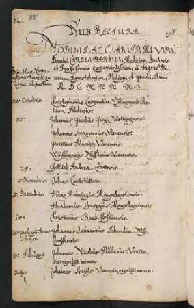 Winterhalbjahr 1639/1640. Rektorat Karl Bardili der Jüngere
