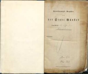 Einwohnerverzeichnis Münster, Liebfrauen Leischaft, Serie I, Nr. 1-51, 256-260