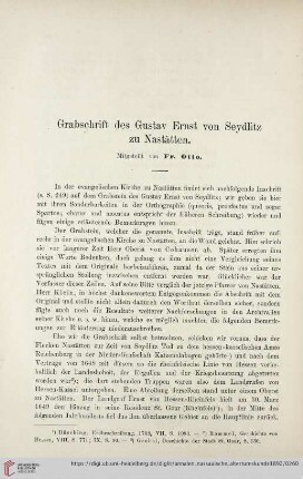 24: Grabschrift des Gustav Ernst von Seydlitz zu Nastätten