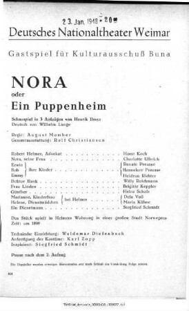 Nora oder Ein Puppenheim
