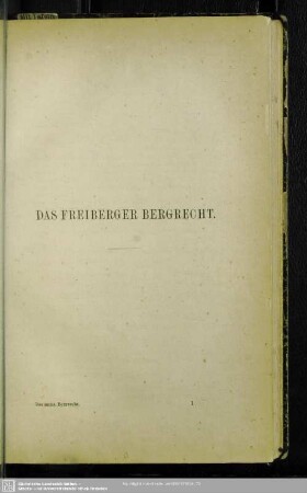 Das Freiberger Bergrecht