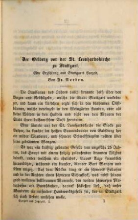Vorzeit und Gegenwart : Historisch-romantische Schilderungen aus Schwaben und Franken. (3 Bde in 2.), 1