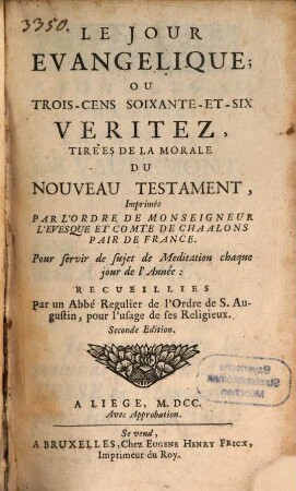 Le jour evangelique