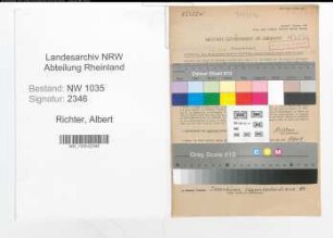 Entnazifizierung Albert Richter , geb. 29.10.1905 (Steiger)