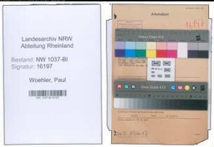 Entnazifizierung Paul Woehler , geb. 25.09.1901 (Postsekretaer)