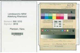 Entnazifizierung Hans Plantzen , geb. 17.02.1902 (Milchverteiler)